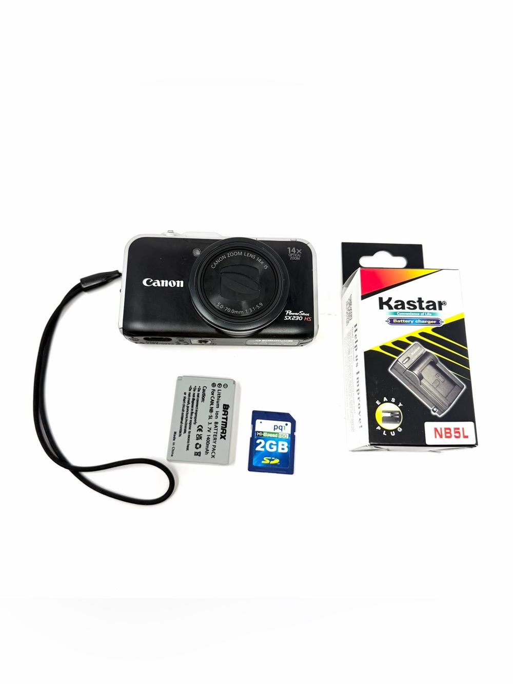 Canon PowerShot SX230 HS 12.1MP Digital Camera W/ Charger Battery Sd Card READ